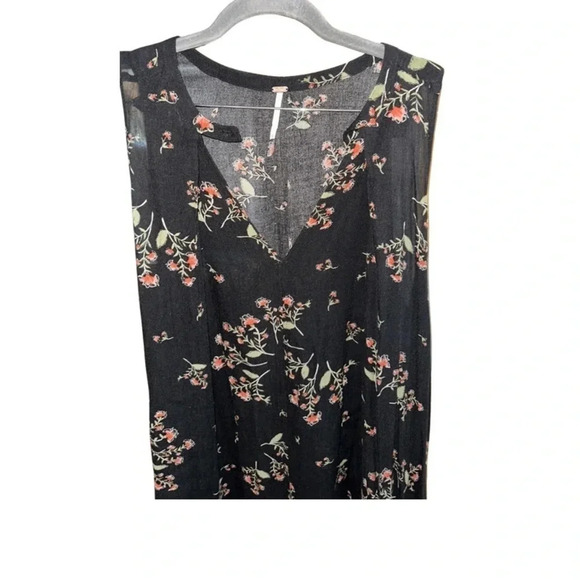 Free People Snap Out of It Swing Sleeveless Black Floral Dress Size Small - Picture 3 of 7
